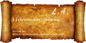 Lichtnecker Andrea névjegykártya